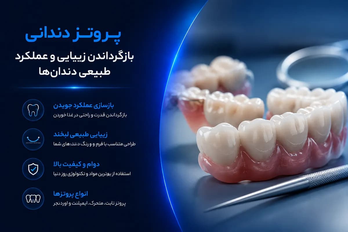 پروتز دندانی بازگرداندن زیبایی و عملکرد طبیعی دندانها